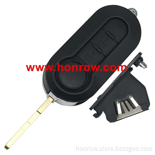 For Fiat 3 button remote key blank black color with battery clamp new arrival